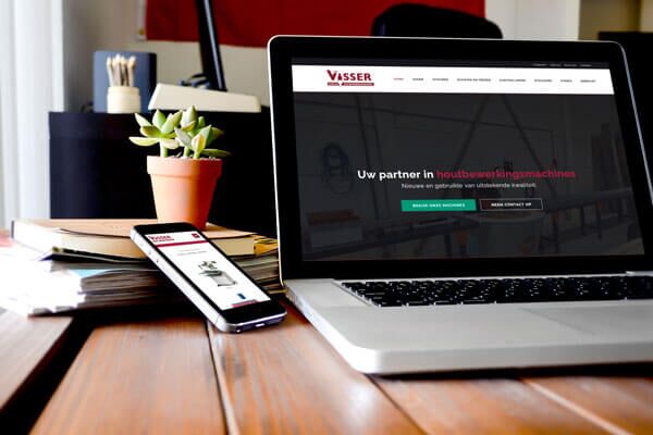 Nieuwe website en online marketing De Visser Houtbewerkingsmachines